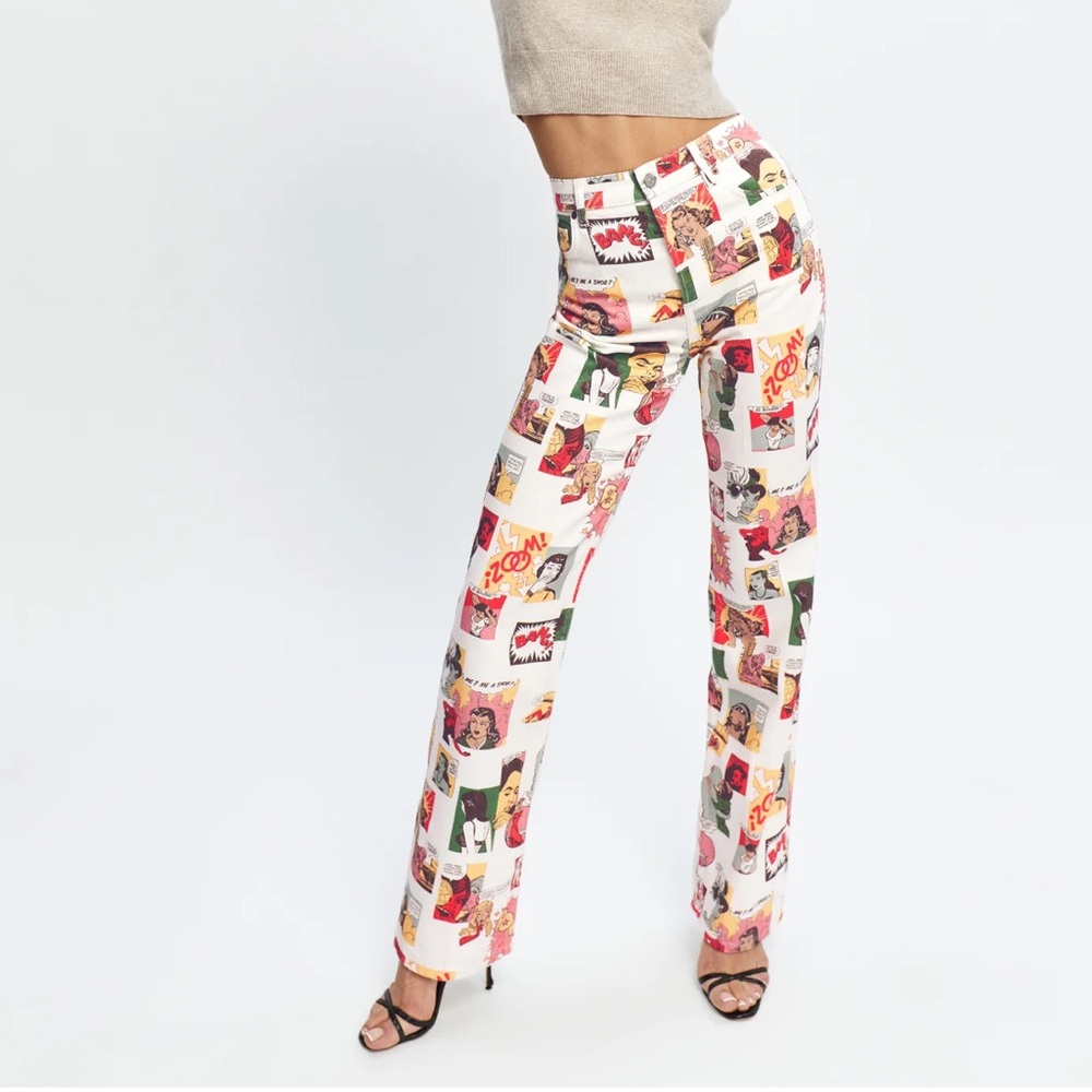 Reformation Comic High Rise Straight Long Jeans -size 25